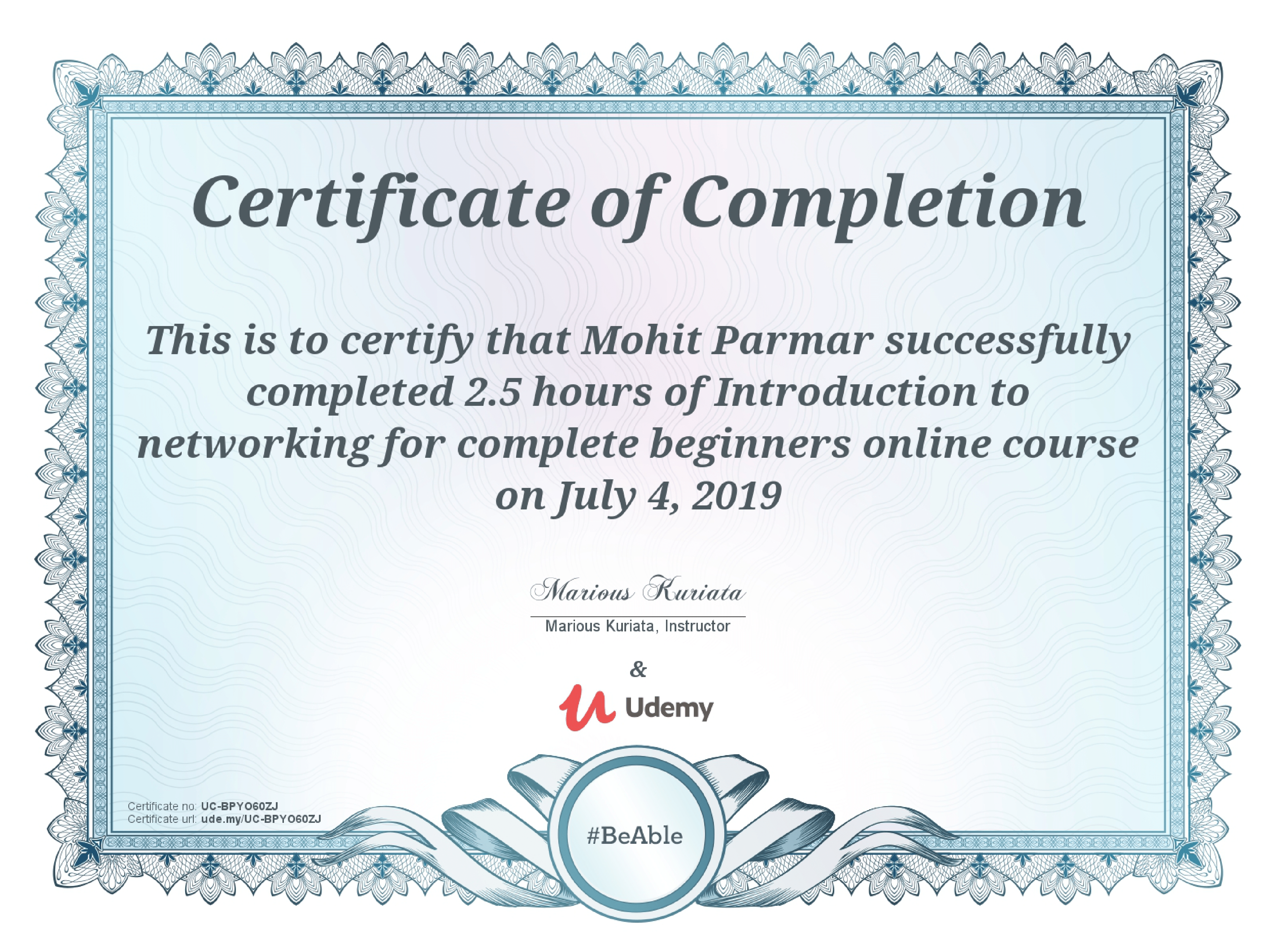 Computer Networking Certificate