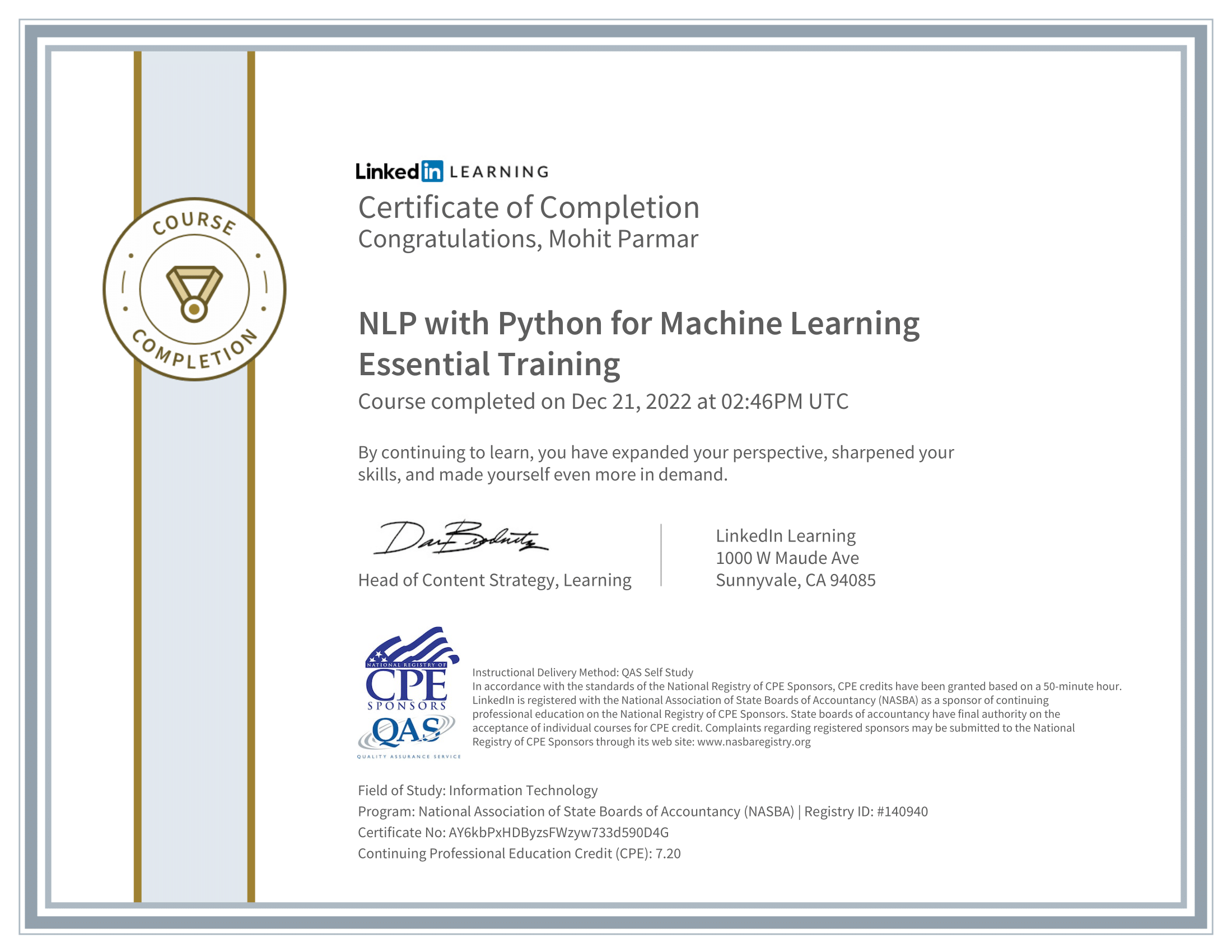 NLP with Python for Machine Learning Certificate