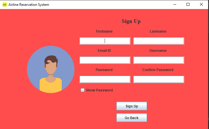 Sign Up Interface