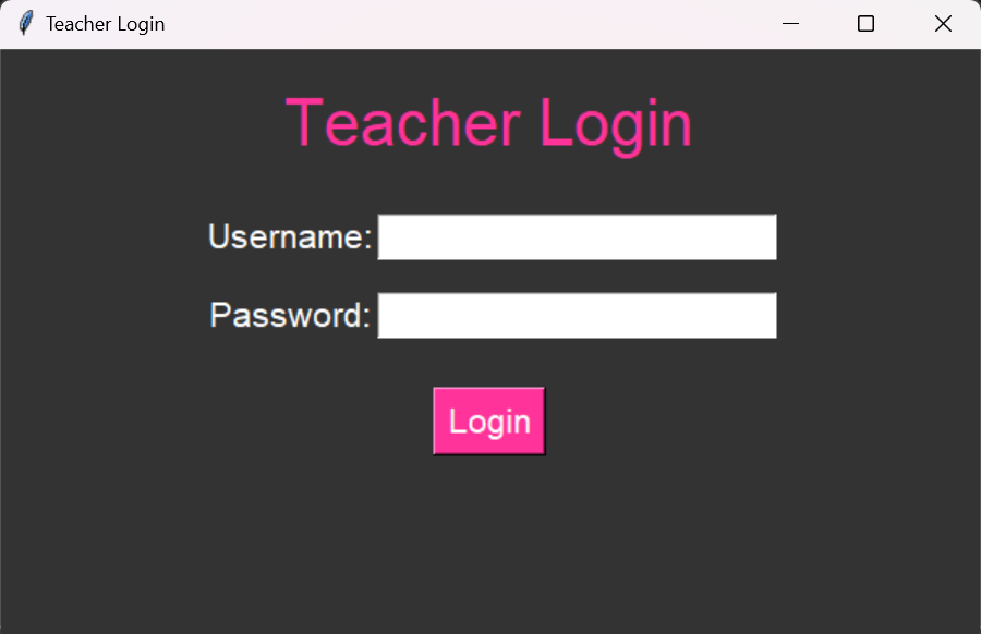 Teacher Login