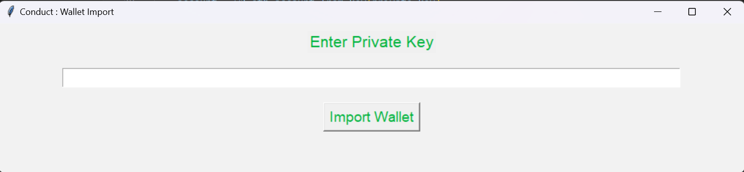 Project Wallet Import Interface